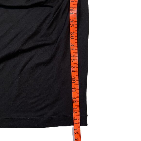 Max Studio Black Long Sleeve Bodycon Draped Midi Dress Size M - Picture 13 of 16